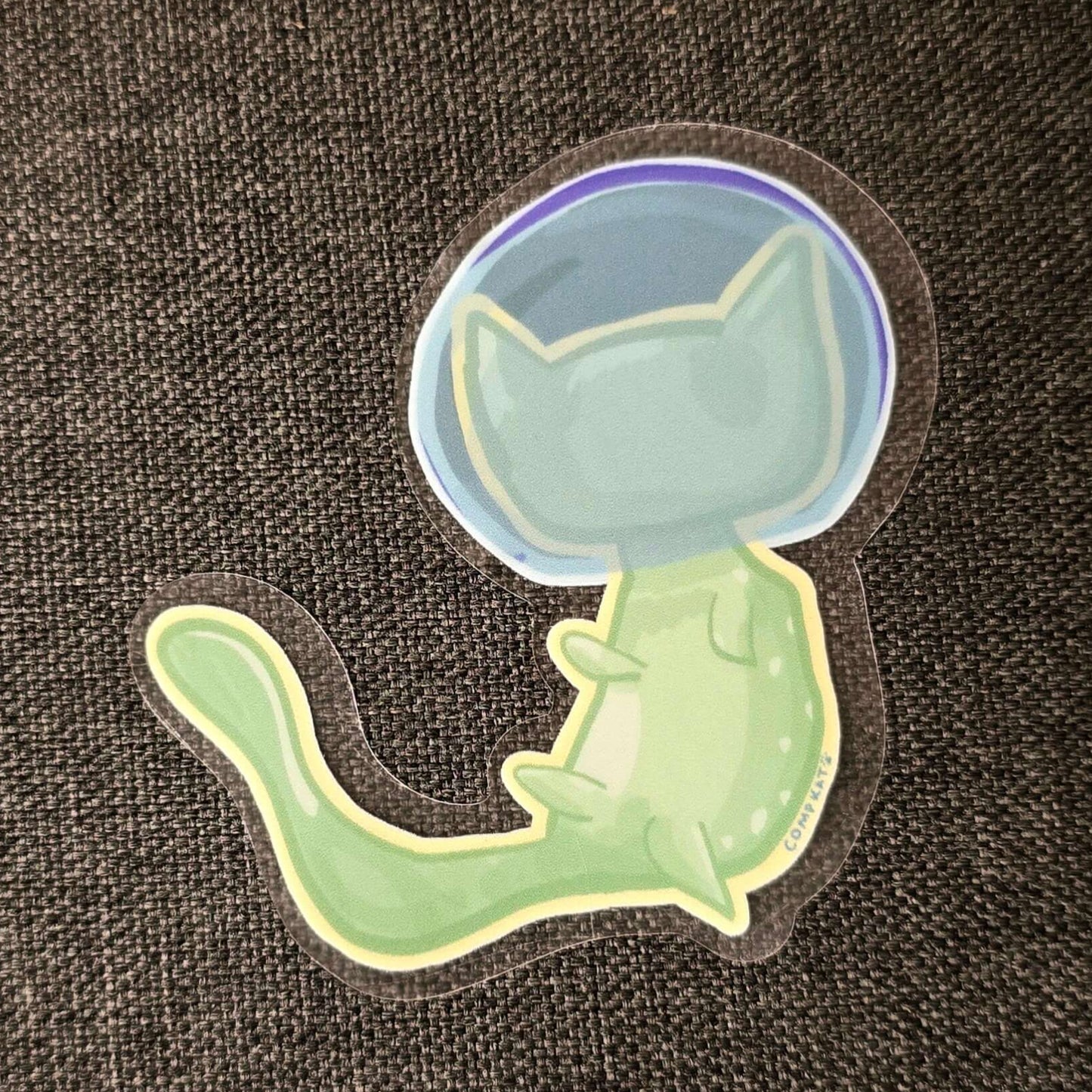 Slime Space Cat Sticker (Clear)