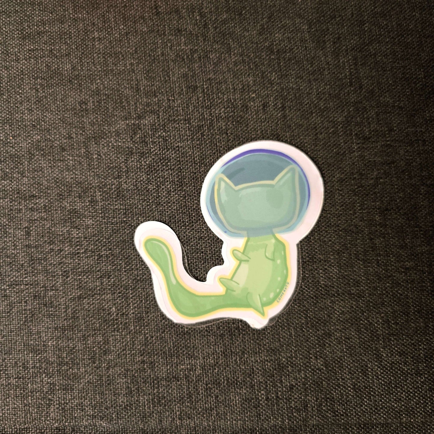 Slime Space Cat Sticker (Clear)