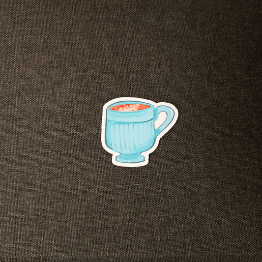 Teal Latte Sticker