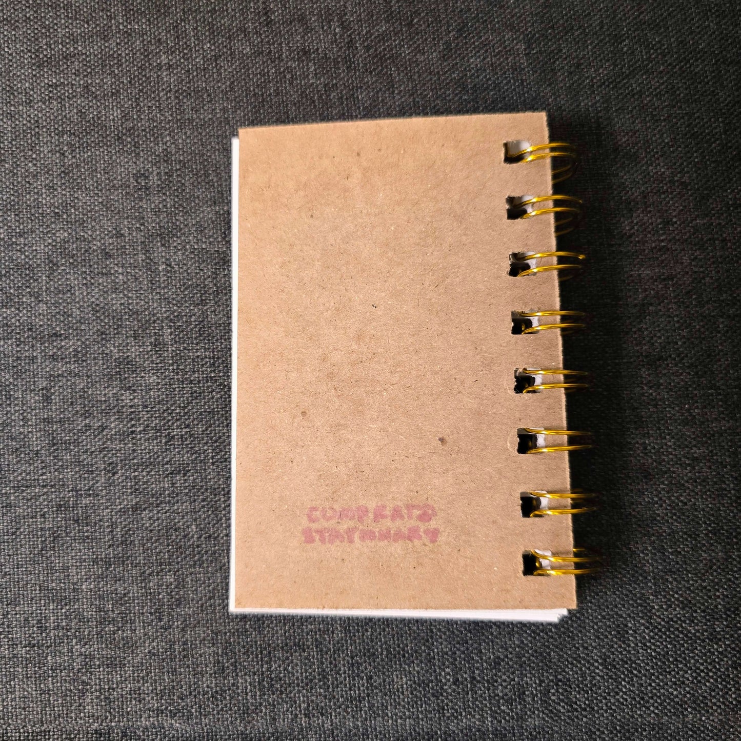 Coffee Bean Heart Spiral Notebook (Handmade)
